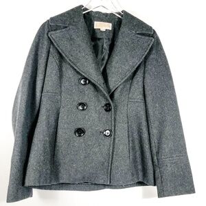 Michael Kors Dark Charcoal Gray Peacoat Jacket